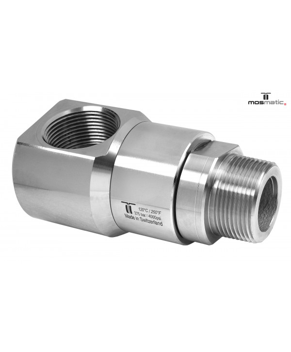 Racor 90º DGE de alto caudal G1 1/4"F-G1 1/4"M