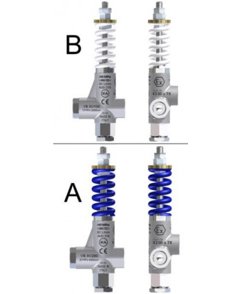 Válvula de seguridad VS 80/280 ATEX AISI 316 Tóricas Vitón Tipo A