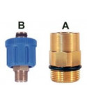 Enchufe AR8 350 bar M24 2 Juntas tóricas Gas Tipo A IN G3/8M