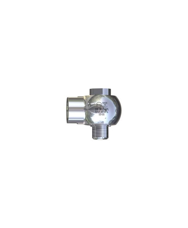 Junta giratoria de 90º SW90-600 Acero Inox IN G1/2M-OUT G1/2H