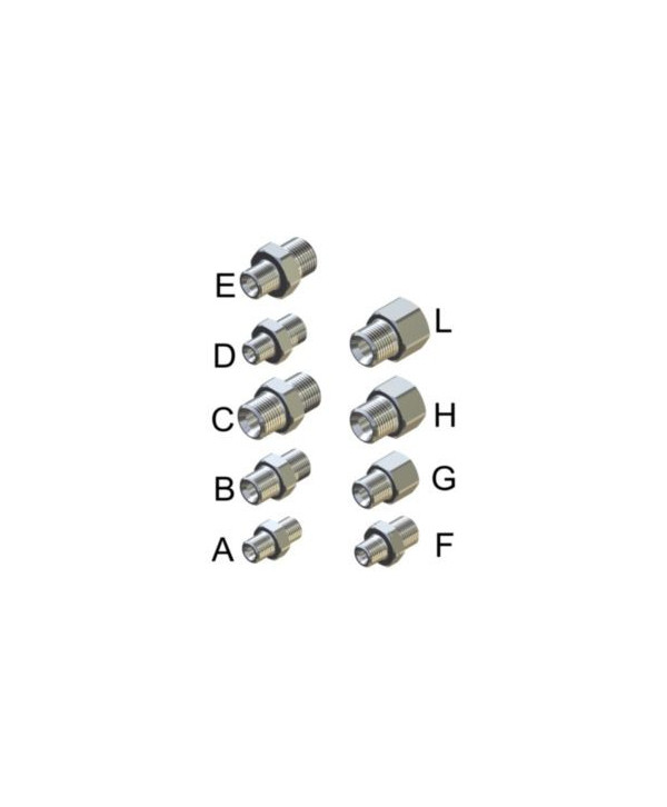 Racores Acero inox AI303 600bar G1/4M-G1/4M Tipo A