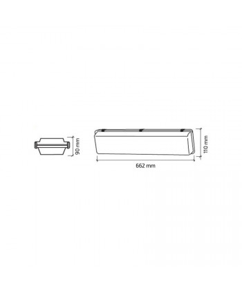 Tubo LED T8 600mm Conexión un Lateral 9W