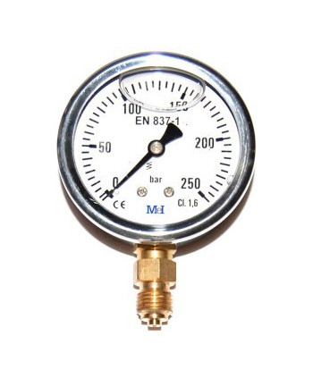Manómetro de presión de 0-160 bar 1/4" axial
