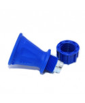 Portaboquillas de 1/4 - 1/4" azul hex.