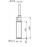 Inductive 3/D12 detection 4mm cable 2m-flush mountable