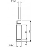 Indutivo 2/D12 detecção 4mm cabo 2m NÃO Enrasable