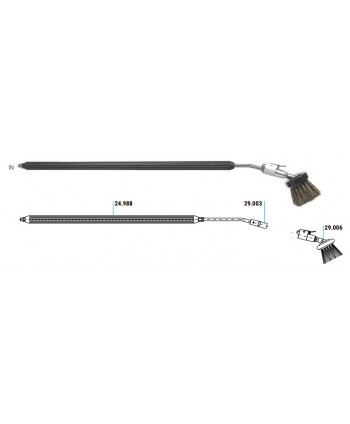Lanza con cepillo B-LAN 950mm con protector de boquilla IN 1/4"M (snap lock)