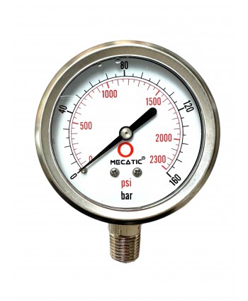 Pressure gauge 0-160 bar 1/4" radial