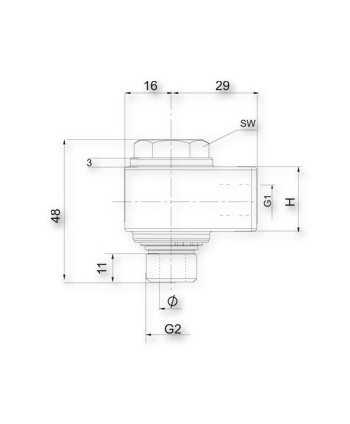 Racor 90° MH1/4'  KOTHAR